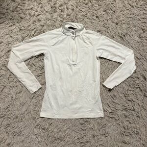Child’s Size 9/10 Years White Horseware Long Sleeve Horseback Riding Show Shirt